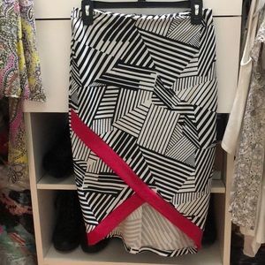 Abstract Pencil Skirt